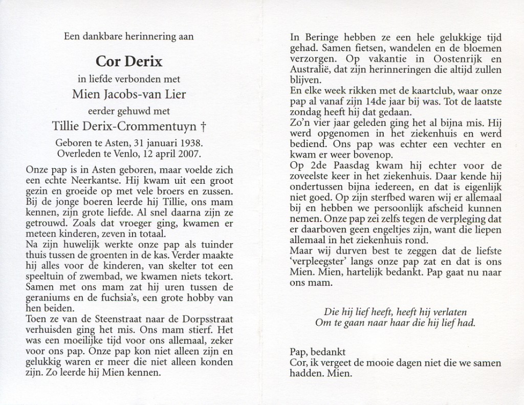 derix, cor 1938-2007 a