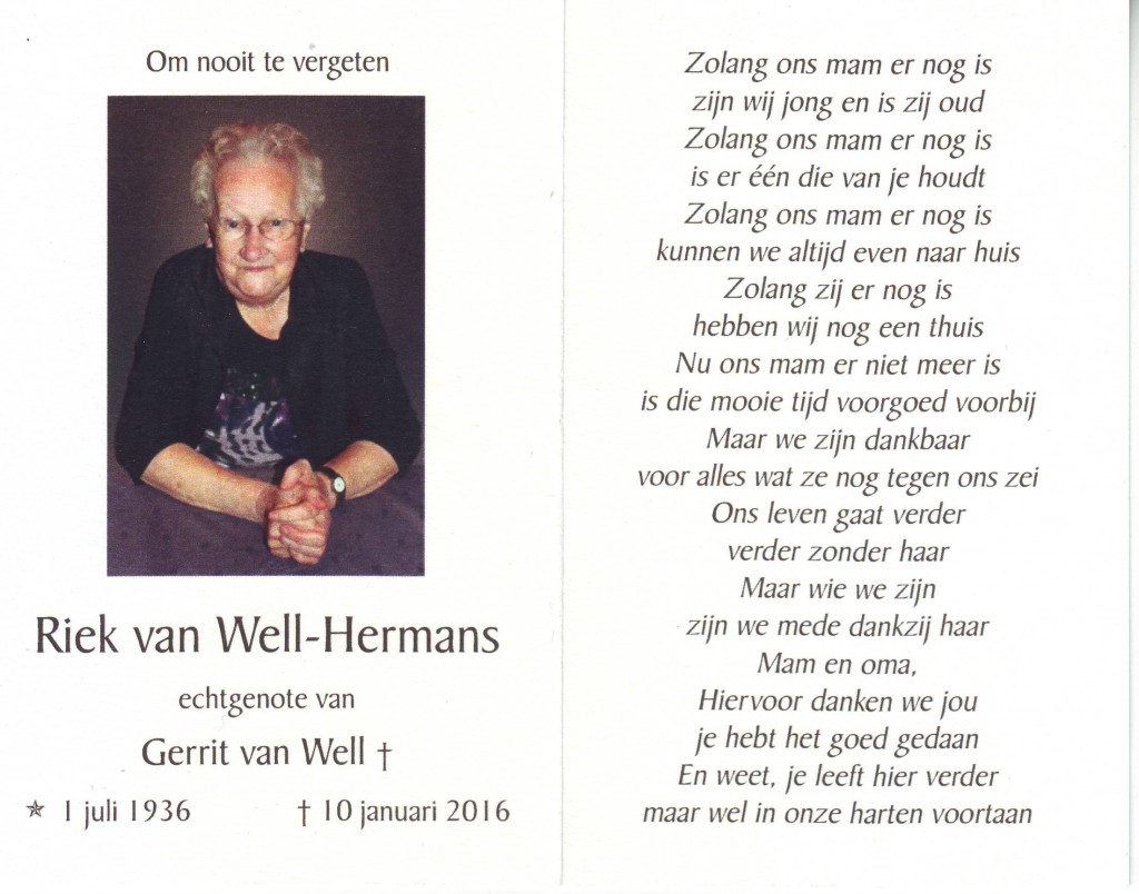 Hermans Riek 1936-2016