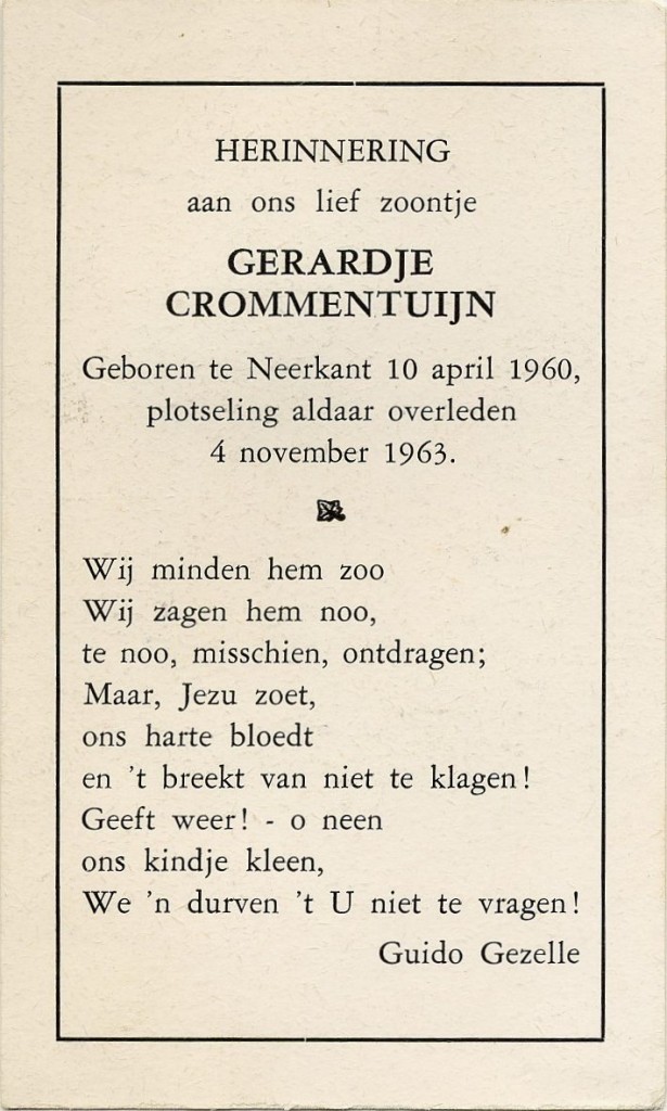 crommentuijn, gerardje 1960-1963