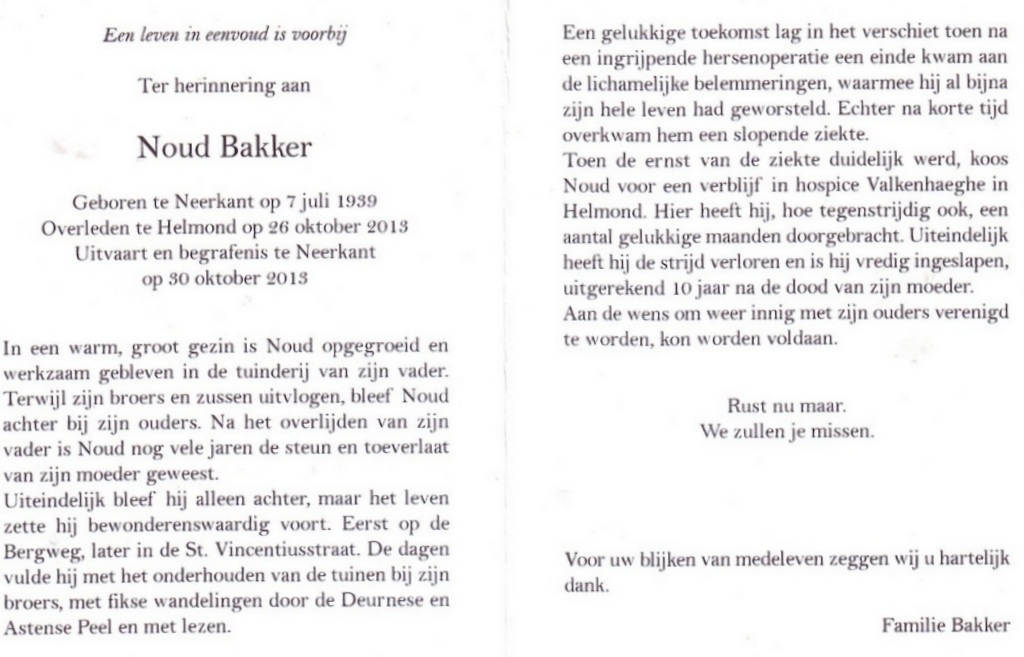 Bakker Noud 1939-2013