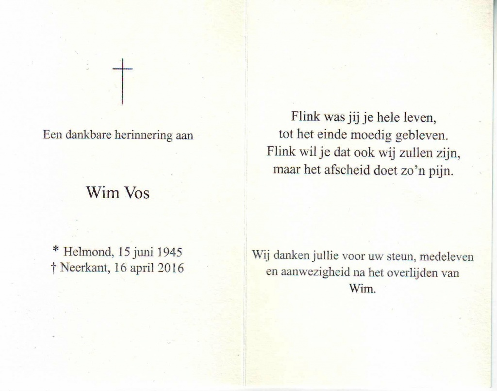 Vos ,Wim 1945-2016