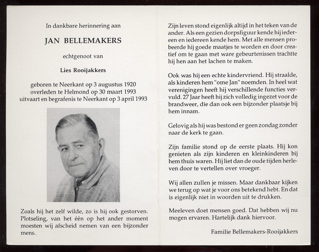 bellemakers, jan 1920-1993