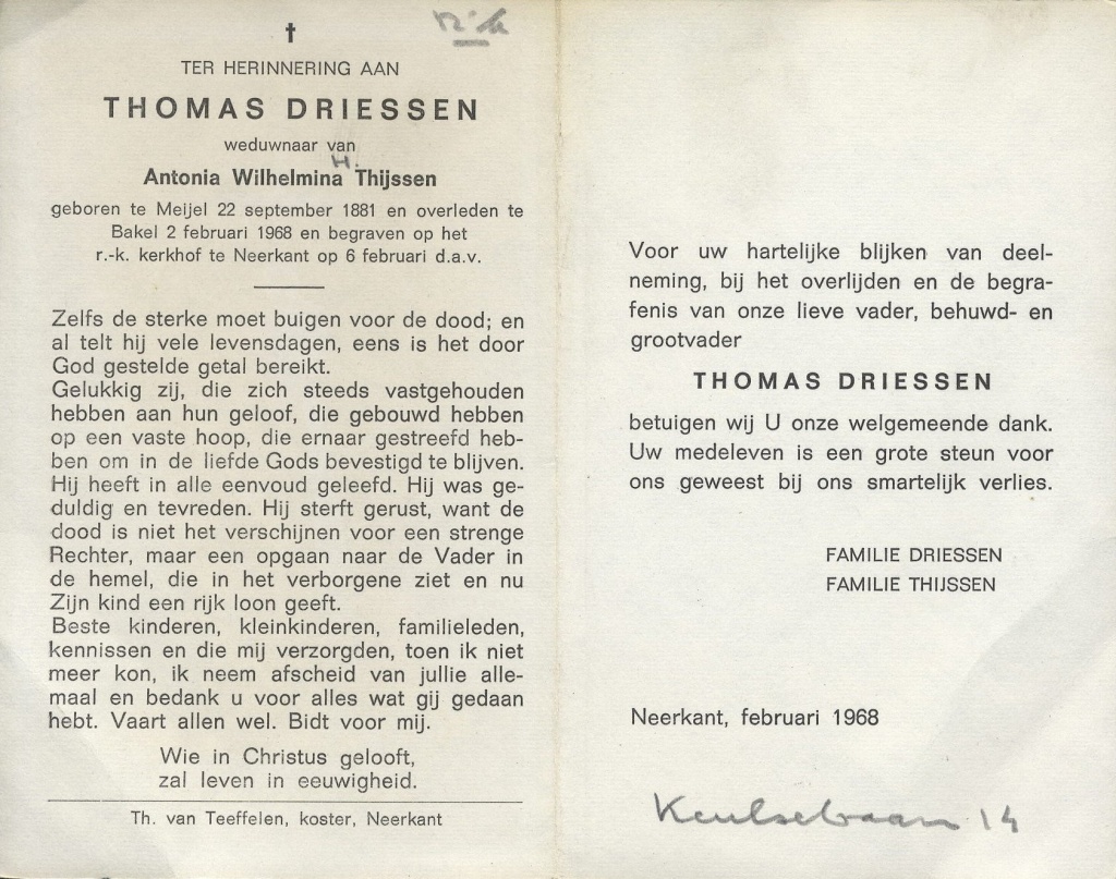 driessen, thomas 1881-1968 a