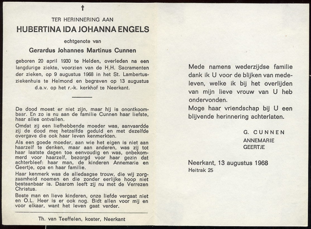 engels, hubertina i j 1930-1968