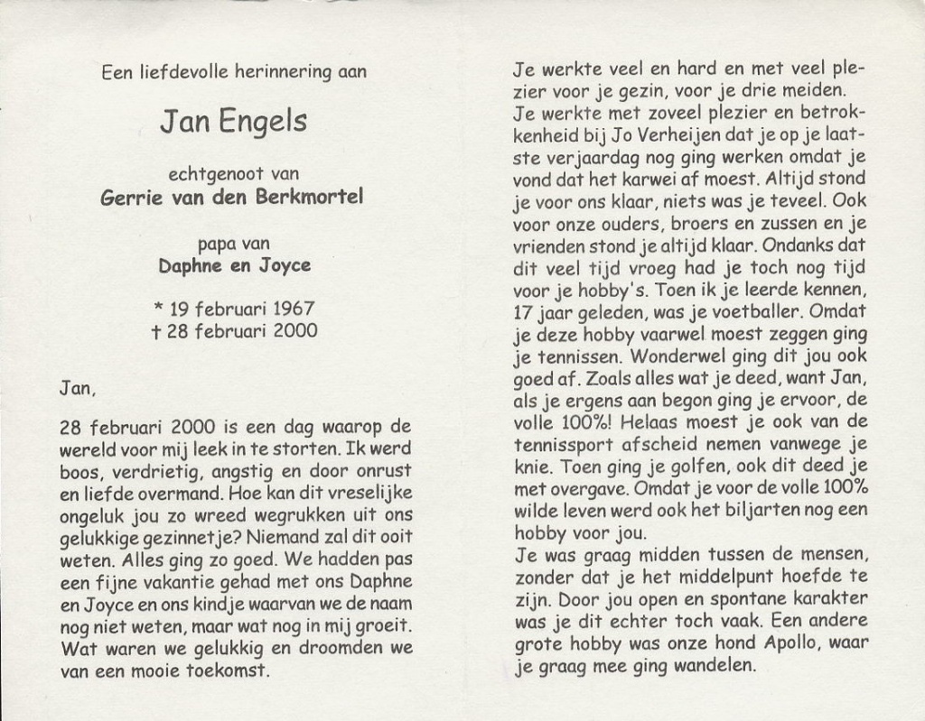 engels, jan 1967-2000 a