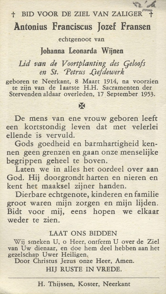 fransen, antonius f j 1914-1953 a