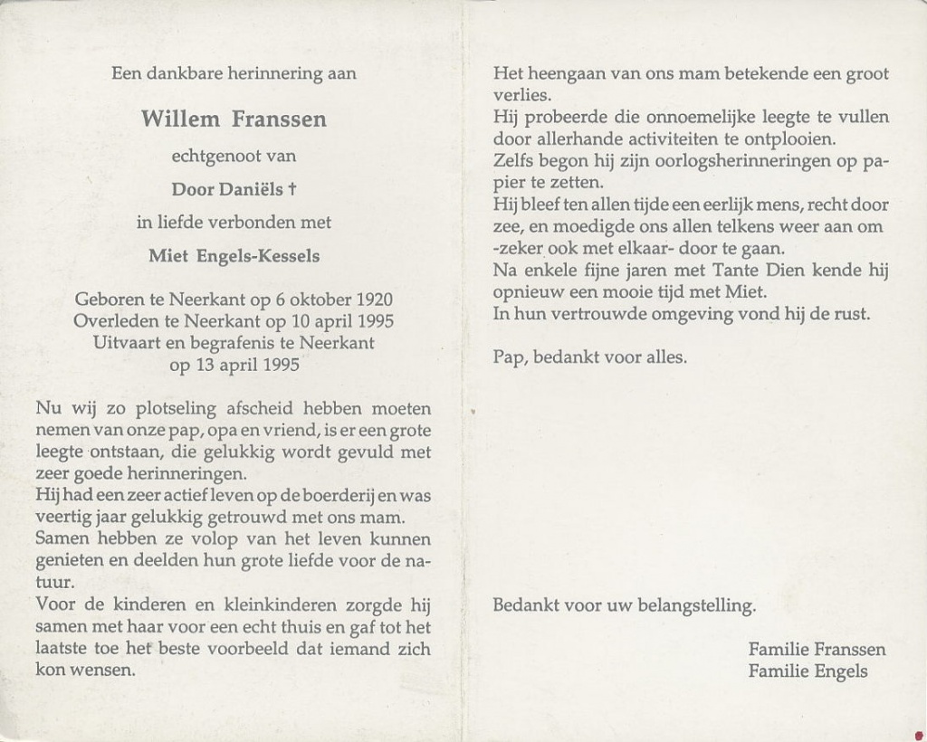 franssen, willem 1920-1995 a