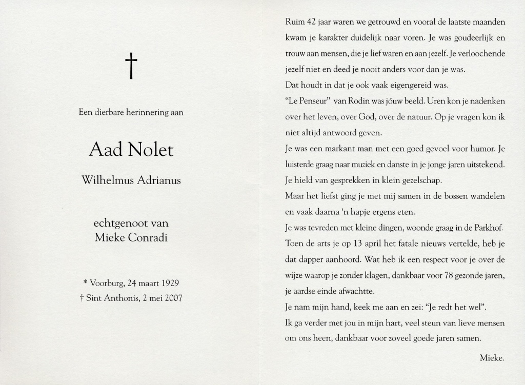 nolet, aad 1929-2007 a