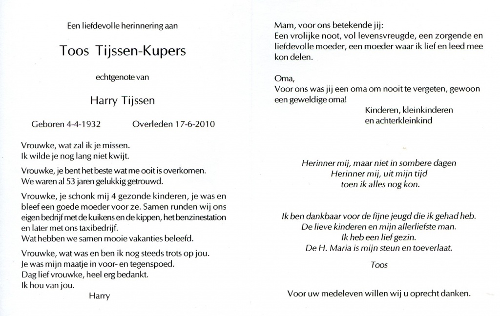 kupers, toos 1932-2010 a