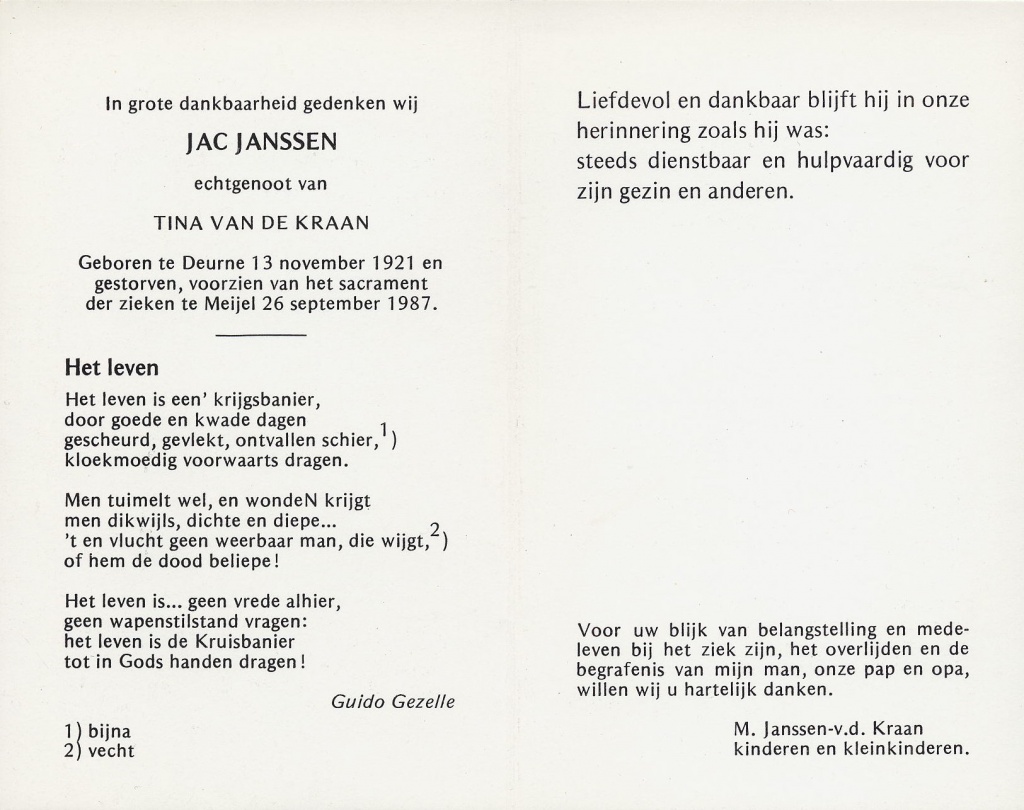 janssen, jac 1921-1987 a