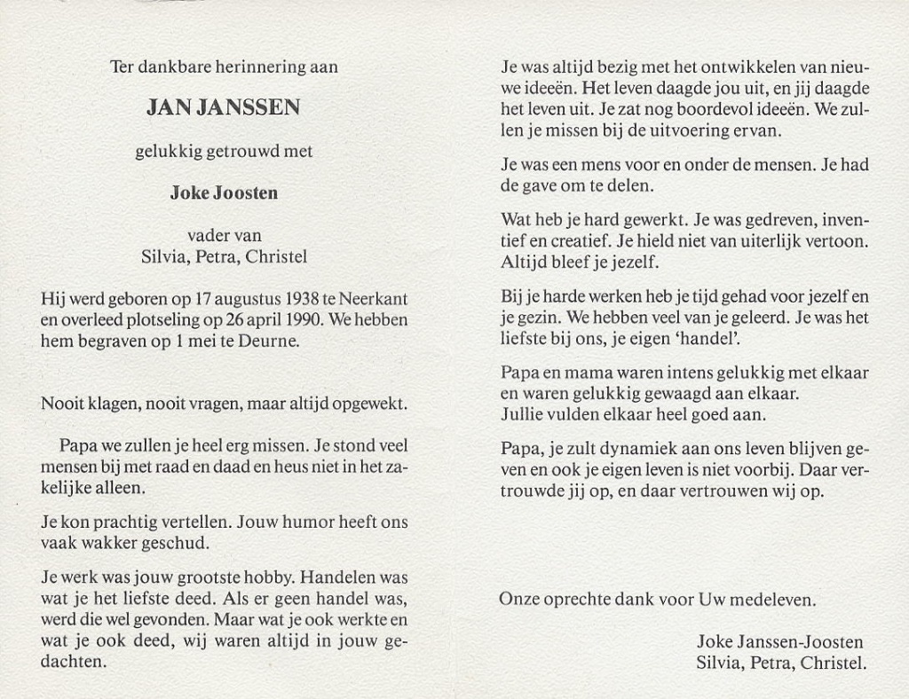 janssen, jan 1938-1990 a