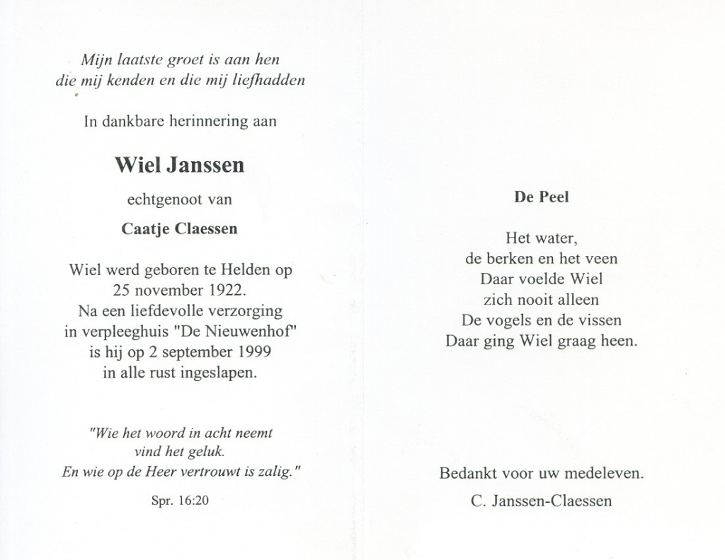 janssen, wiel 1922-1999