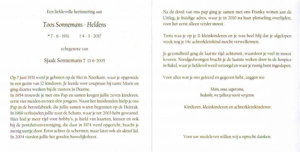 heldens, toos 1931-2017
