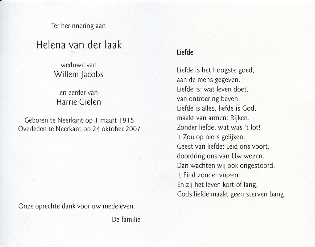 laak, vd helena 1915-2007